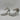 JLO Jennifer Lopez MORLEY Silver/Clear Point Toe Embellished Stilettos, 6.5M - Very Good - Ufashion