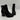 White Mountain LIVID Black Synthetic Round Toe Side Zip Block Heel Boots, Size 7 - Very Good - Ufashion