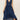 NWD MOLLY BRACKEN WOMEN'S RUFFLE TRIM CROSS BACK MAXI DRESS Dark Blue Size M - Like New - Ufashion