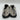 Saks Fifth Avenue Women's Snake-Embossed Leather Ballet Flats White/Black 9.5M - Very Good - Ufashion