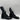 Stuart Weitzman KYE CITY Black Leather/Fabric Pull On Ankle Booties Women’s 6B - Very Good - Ufashion