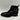 KARL LAGERFELD Black Leather Square Toe Side Zip Buckled Ankle Boots, Men’s 7M - Very Good - Ufashion