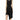 Taylor Women Black Polyester/Spandex Wrap Waist High Low Hem A-line Dress Sz 12 - Ufashion
