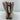 ITALEAU Beige Leather Side Zip Waterproof Mid Calf Boots Women’s Size 37.5 - Very Good - Ufashion