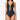 NWT Bleu Rod Beattie Paradise Found Lace Down Mio One Piece Black Size 4 - Ufashion