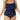 NWT Anne Cole Plus Square Neck Shirred Bandeau One-Piece Navy Size 22W - Ufashion
