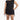 NWT Sanctuary Womens Sleeveless Drawcord Baby Rib Mini Dress Black Size L - Ufashion
