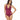 Athena - Tulum Texture Lani Banded Bikini Bottom Merlot - Ufashion