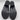 MIA Black Faux Leather/Glitter Round Toe Side Zip Block Heel Ankle Boots Size 4 - Very Good - Ufashion