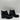 MIA Black Faux Leather/Glitter Round Toe Side Zip Block Heel Ankle Boots Size 4 - Very Good - Ufashion