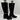 Journee Collection GAIBREE Black Synthetic Square Toe Zip Up Tall Boots Size 8WC - Very Good - Ufashion
