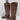 NWOB Arezzo Clara Knee-High Womens Leather Tall Motorcycle Boots Brown Size 5B - Like New - Ufashion