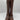 NWOB Arezzo Clara Knee-High Womens Leather Tall Motorcycle Boots Brown Size 5B - Like New - Ufashion