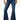 Free People Women's Indigo Lilibet Mid-Rise Faded Button Fly Flared Jeans Sz 28 - Ufashion