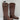 NWB Arezzo Clara Knee-High Womens Leather Tall Motorcycle Boots Brown Size 8B - Ufashion