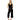 Mod-o-doc Lightweight Terry Cloth Racerback Straight Leg Jumpsuit Black LG - Ufashion