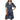 DKNY Women's Fit and Flare V Neck Cape Sleeve Dress, Mdnght/BTTL GN, 4 - Ufashion