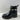 Sugar FAVORITE Black Faux Leather Rhinestone Strap Block Heel Ankle Boots Sz 9 M - Very Good - Ufashion