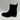 Journee Collection WRENLEY Black Fabric Square Toe Block Heel Chelsea Boots, 7M - Very Good - Ufashion
