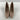 Karl Lagerfeld GLORA Beige Leather Pointy Toe Slip On High Heels Women’s 7.5M - Very Good - Ufashion