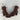 Alexandre Birman EVELYN Brown Leather Lace Up/Zip Block Heel Combat Boots 40.5 - Very Good - Ufashion