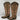 Liberty Black Floral Embroidered Brown Leather ZIP Snip Toe Western Boots Size 8 - Very Good - Ufashion