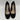 Mix No. 6 OMMI Black Textile Round Toe Block Heel Slip On Pumps, Size 7.5M - Very Good - Ufashion