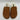 NWD AQUA Brown Nubuck/Faux Fur Lined Round Toe Studded Mule Slippers, Size 8B - Like New - Ufashion