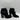 Renvy Black Fabric Lace Up/Zip Round Toe Block Heel Ankle Boots Womens Size 8/38 - Very Good - Ufashion