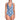 LAUREN RALPH LAUREN Aegean Tile Loop Front Over The Shoulder One-Piece Blue 10 - Ufashion