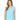 Mod-O-Doc Women's Tonal Tencel Stripe Short Sleeve Pleat Over Tee Clear Water - Ufashion