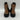 AQUA Brown Leather Round Toe Block Heel Chelsea Boots, Size 8.5B - Very Good - Ufashion
