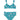 Girls Chan Floral Ruffle Strap Brale Swim Sets, Teal, 8 - Ufashion