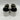Dolce & Gabbana PORTFINO White/Black Leather Round Toe Lace Up Sneakers, Size 41 - Very Good - Ufashion