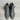 Report OSGOOD Faux Leather Pointed Toe Side Zip Up Block Heel Boots Grey Size 7 - Very Good - Ufashion