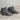 Report OSGOOD Faux Leather Pointed Toe Side Zip Up Block Heel Boots Grey Size 7 - Very Good - Ufashion