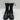 MIA Maeva Black Faux Leather Lace Up/Side Zip Cap Toe Ankle Boots Womens Size 6M - Very Good - Ufashion