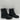 MIA Maeva Black Faux Leather Lace Up/Side Zip Cap Toe Ankle Boots Womens Size 6M - Very Good - Ufashion