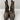 Gianvito Rossi Brown Snake Print Leather Pointed Toe Pull On Block Heel Boots 38 - Very Good - Ufashion