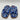 WOMEN'S La DoubleJ Floral CrissCross Slides Blue/White Size 38 - Very Good - Ufashion