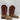 Cody James Boys' Ames Tonal Western Boot Broad Square Toe Brown/Red Size 6D - Very Good - Ufashion