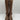 Bullboxer KAYLEY Brown Faux Leather Side Zip Round Toe Knee High Boots Wmns 7.5 - Very Good - Ufashion