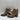 Baretraps RHOSLYN Taupe Faux Leather Side Zip Block Heel Boots Women’s 6.5M - Ufashion