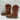 JNV Men’s Boots Ostrich Leather Work Boots Brown Size 27.5 - Very Good - Ufashion