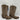 Durango Crush Flag Accessory Brown Leather Snip Toe Western Boots Women’s 8.5M - Very Good - Ufashion