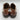 Salvatore Ferragamo Brown Leather/White Fabric Round Toe Lace Up Oxfords Men 6EE - Very Good - Ufashion