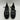 Ungaro Black Leather/Mesh Round Toe Lo Top Lace Up Chunky Sole Sneakers, Mens 39 - Very Good - Ufashion