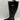 Karen Scott DELIEE Black Faux Leather Round Toe Side Zip Knee High Boots 6.5M/WC - Very Good - Ufashion