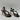 Aquazzura Black Suede Crystal Embellished Open Toe Ruffle Slingback Sandals 37 - Very Good - Ufashion