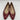 Chloé LAURENA Red Croc Print Emboss Leather Pointed Toe Ballerina Flats Size 36 - Very Good - Ufashion